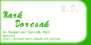 mark dorcsak business card